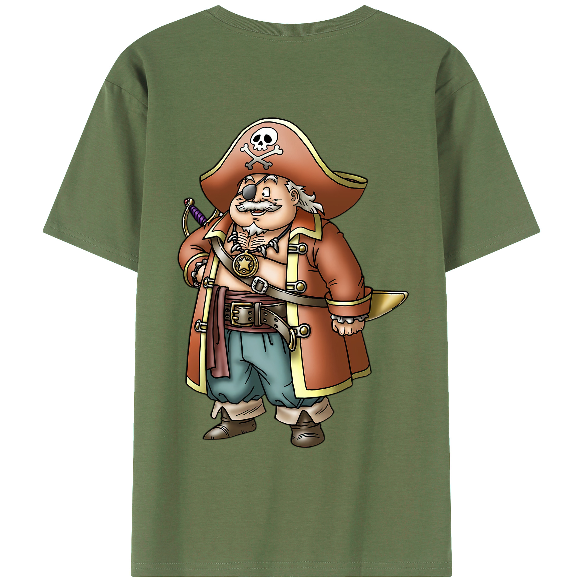 （画像用） ドラゴンクエスト Doragon Kuesuto Dragon Quest 綿100％ メンズ半袖Tシャツ（バックプリント） 通気性